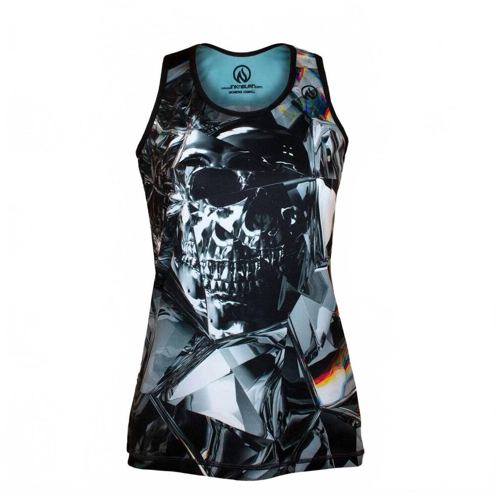 NEW INKNBURN women's run or diemond singlet in black